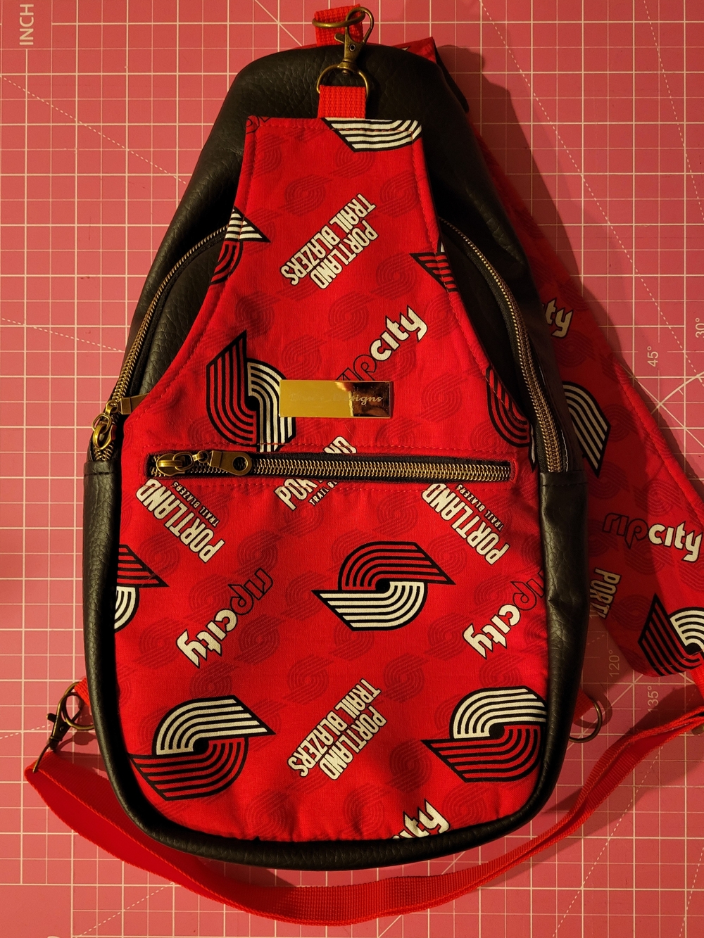 Portland Trail Blazers Red Sling Crossbody Bag